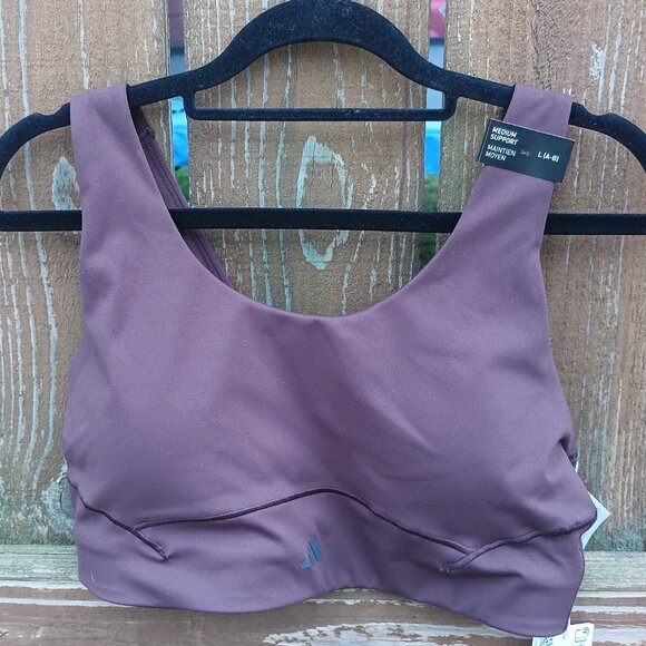 Adidas Medium Support Sports Bra Sz. L A-B cups NWT - Picture 1 of 2
